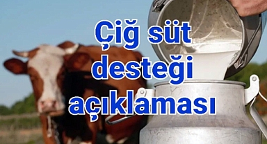 Çiğ süt destekleri duyurusu
