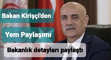 Bakan Kirişçi'den yem paylaşımı
