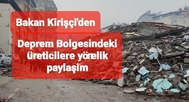 Deprem Bölgesindeki üreticiler için paylaşım yapıldı