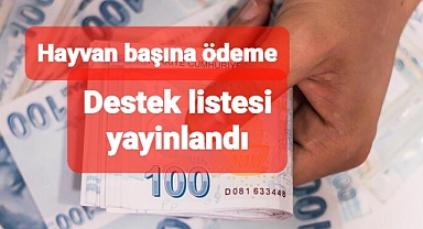 hayvancılık destekleri ödeme listesi